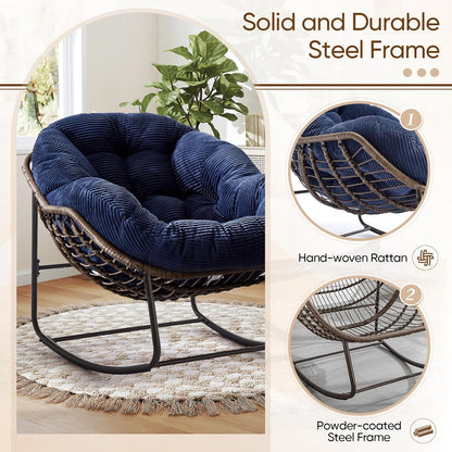 The Ultimate Sanctuary: Sink Into the Embrace of a Plush Rocking Papasan