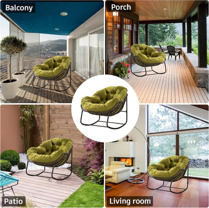The Ultimate Sanctuary: Sink Into the Embrace of a Plush Rocking Papasan
