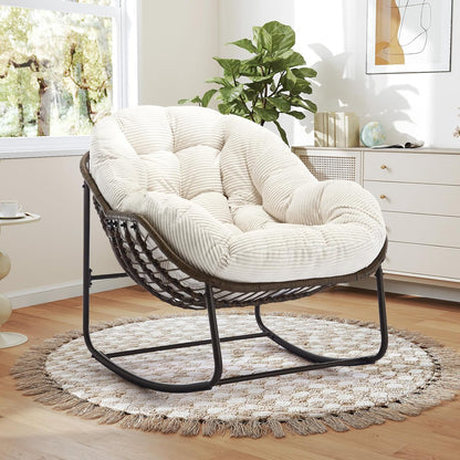 The Ultimate Sanctuary: Sink Into the Embrace of a Plush Rocking Papasan