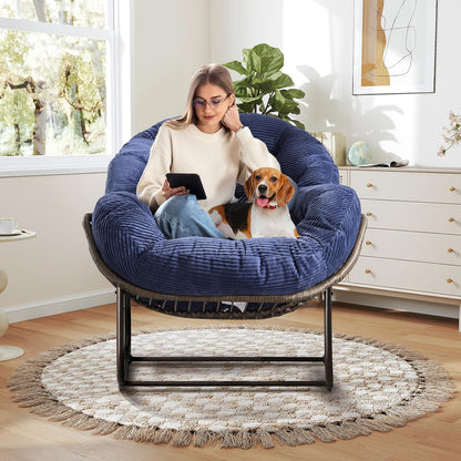 The Ultimate Sanctuary: Sink Into the Embrace of a Plush Rocking Papasan