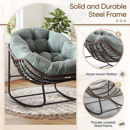 The Ultimate Sanctuary: Sink Into the Embrace of a Plush Rocking Papasan