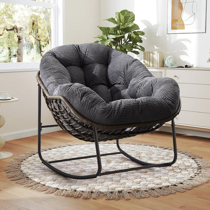 The Ultimate Sanctuary: Sink Into the Embrace of a Plush Rocking Papasan