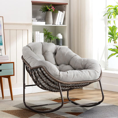 The Ultimate Sanctuary: Sink Into the Embrace of a Plush Rocking Papasan