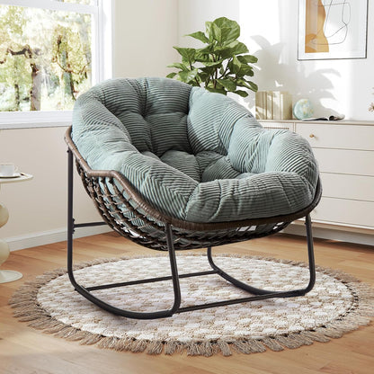 The Ultimate Sanctuary: Sink Into the Embrace of a Plush Rocking Papasan